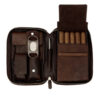 PORTA CHARUTOS NERONE TRAVEL CASE COURO MARROM VINTAGE PD - Image 2